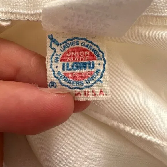 Vintage 90s Flirtation White Maxi Evening Dress Slit Off Shoulder Size Large